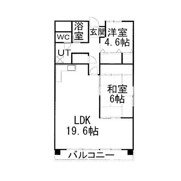 アンファミーユ・西小路(2LDK/3階)の間取り写真