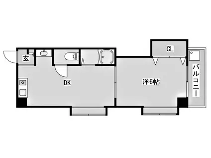サンパレス21垂水(1DK/4階)の間取り写真