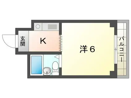 JPアパートメント守口VIII(1K/3階)の間取り写真