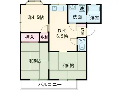 大野アパート(3DK/2階)の間取り写真
