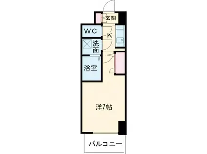 ワールドアイ神戸ハーバーランドII(1K/10階)の間取り写真