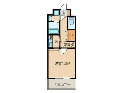 サムティ筥崎宮前(1K/11階)の間取り写真
