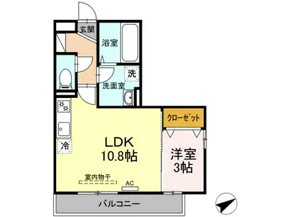 グランビア神田(1LDK/2階)の間取り写真