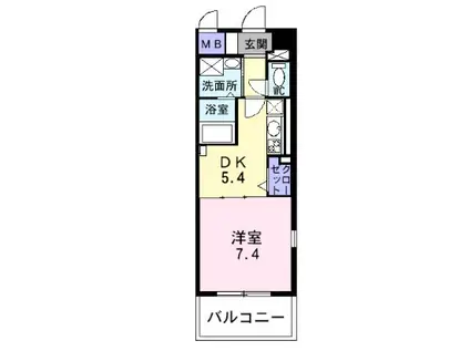 プレ・アビタシオン春日部I(1DK/3階)の間取り写真