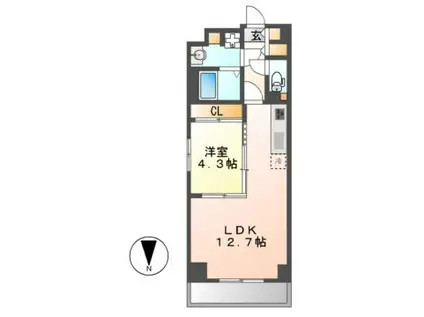 S-FORT熱田花町(1LDK/5階)の間取り写真