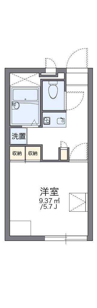 レオパレスF&T II(1K/1階)の間取り写真