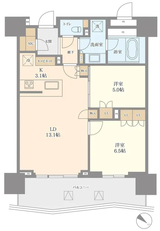 ブランズタワー豊洲 38階階 間取り