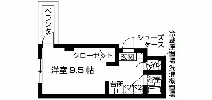 カレッジハイツ市川 1階階 間取り