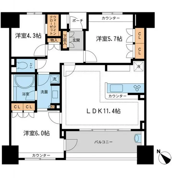 KDXレジデンス町田 10階階 間取り