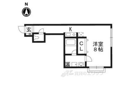 綾小路アパートメント(1K/3階)の間取り写真