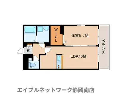 PRELUDE(1LDK/2階)の間取り写真