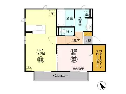 グラン プレジール(1LDK/2階)の間取り写真