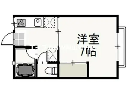 豊成サンコーポ(1K/1階)の間取り写真