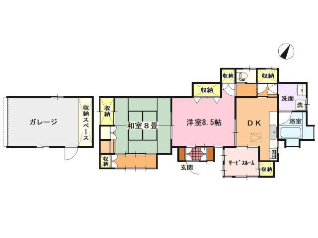 伊東市荻(2SDK/1階)の間取り写真
