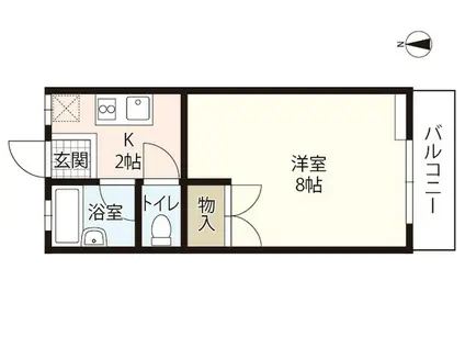ABODE21(1K/3階)の間取り写真