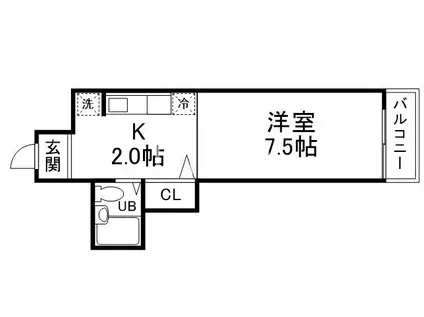 大杉ビル(ワンルーム/4階)の間取り写真