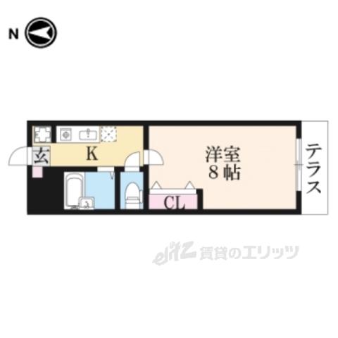 コーポアイテム(1K/1階)の間取り写真