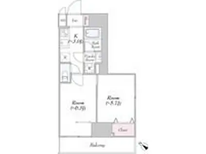 KDXレジデンス町田ノース(2K/8階)の間取り写真