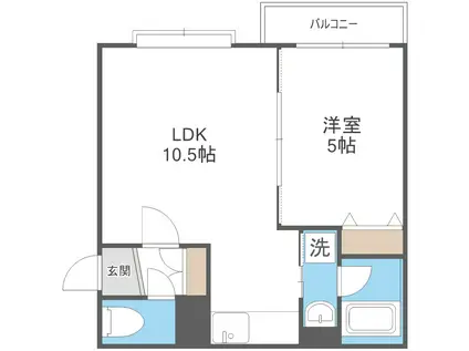 パーク9(1LDK/4階)の間取り写真