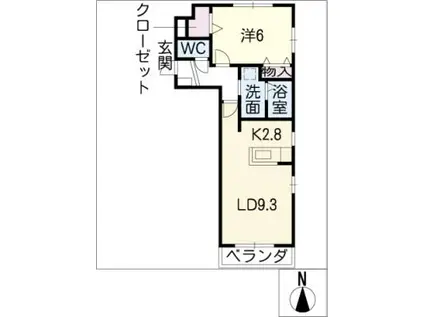 メゾン シャルマン(1LDK/1階)の間取り写真