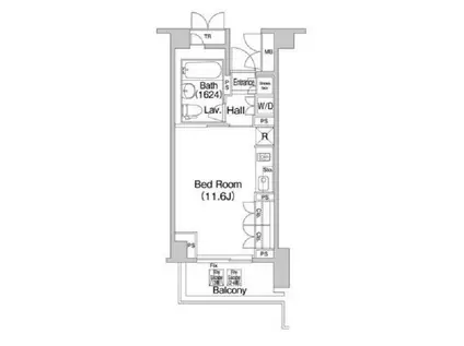 BRILLIA代官山プレステージブリリア代官山プレステージ(ワンルーム/2階)の間取り写真