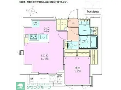 恵比寿レジデンス参番館(1LDK/2階)の間取り写真