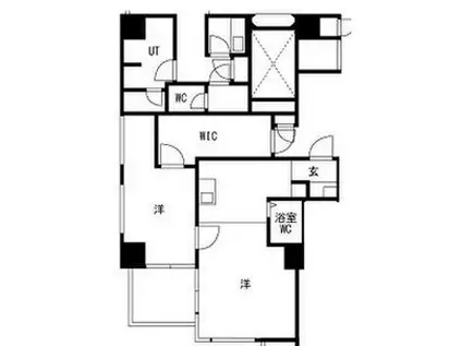 クレドール西明石Ⅲ(1LDK/3階)の間取り写真
