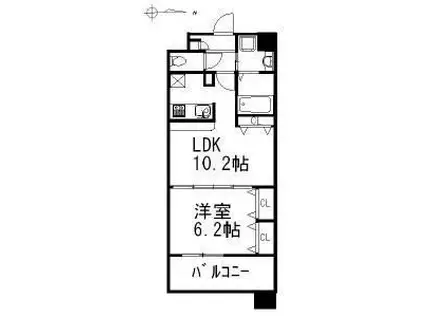 GLYCINE(1LDK/2階)の間取り写真