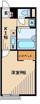 レオパレスイーグルVI(1K/1階)の間取り写真