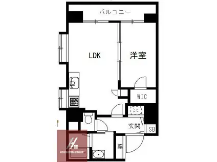 ハウジングギャラリーパークサイド(1LDK/3階)の間取り写真
