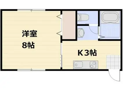 ハイツノア(1K/1階)の間取り写真