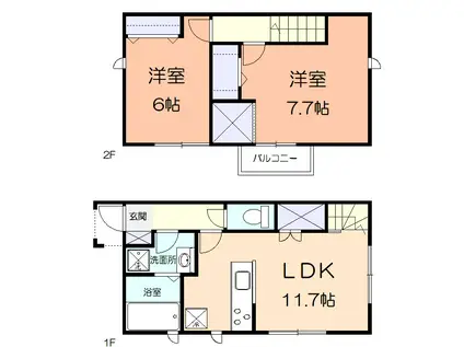 ココル湘南(2LDK/1階)の間取り写真
