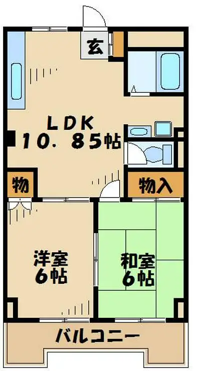 マンション如月 4階階 間取り