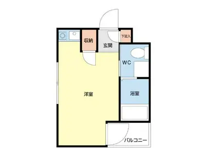 柏IIIハイム(ワンルーム/2階)の間取り写真