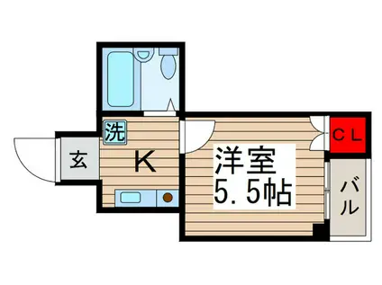 東都ハイム(1K/4階)の間取り写真