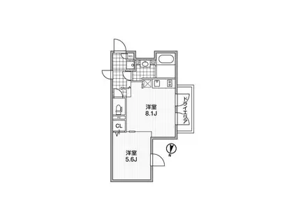 アレーロ参宮橋(ワンルーム/1階)の間取り写真