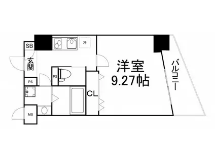 フォレストフィールド(1K/5階)の間取り写真