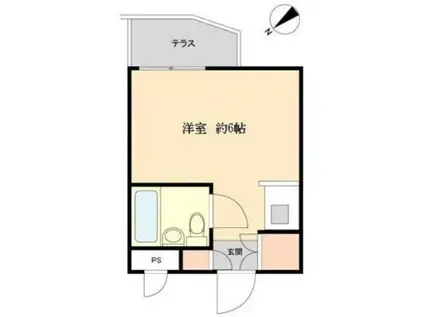 TOP早稲田(ワンルーム/4階)の間取り写真
