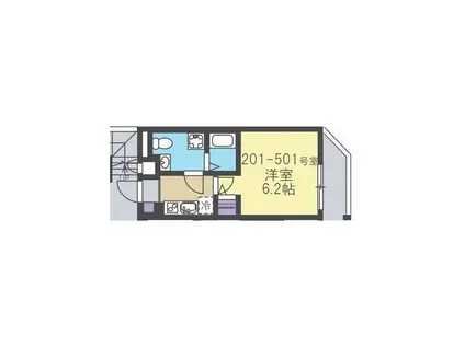 EAU・CLAIR HODOGAYA(1K/5階)の間取り写真