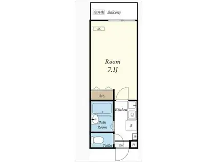 チェルシー(1K/3階)の間取り写真