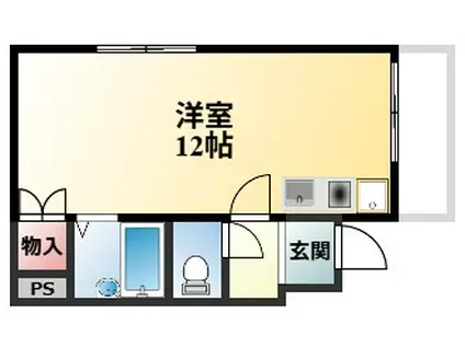 ロータス小山(ワンルーム/1階)の間取り写真