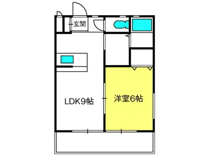 サニーハイツ松本II(1LDK/1階)の間取り写真