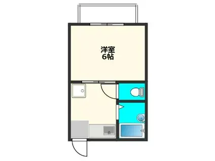 コープIIサカマキ(1K/2階)の間取り写真