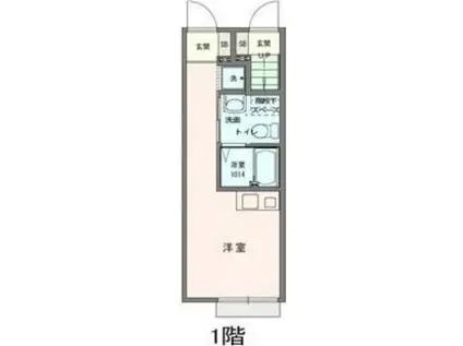 COSMO VILLA CHOFU(ワンルーム/1階)の間取り写真