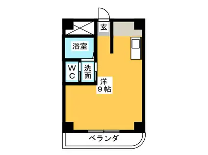 ブルーワンマンション(ワンルーム/4階)の間取り写真