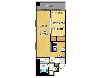 富士見NAMEKI MANSION(1LDK/8階)の間取り写真