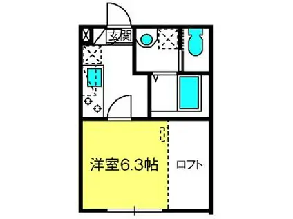 KLEIS岩槻II(1LDK/1階)の間取り写真