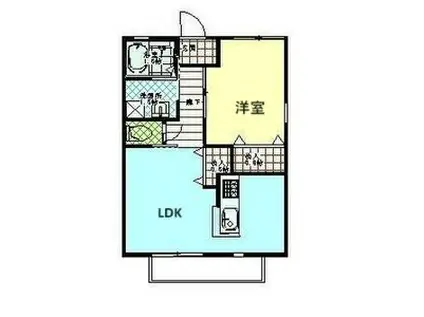 COMODO(1LDK/1階)の間取り写真
