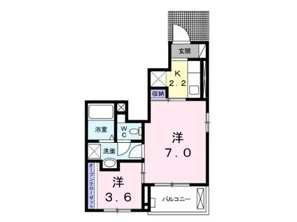 BEEE YOND(2K/1階)の間取り写真