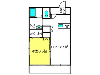 メゾン アスカ II(1LDK/3階)の間取り写真